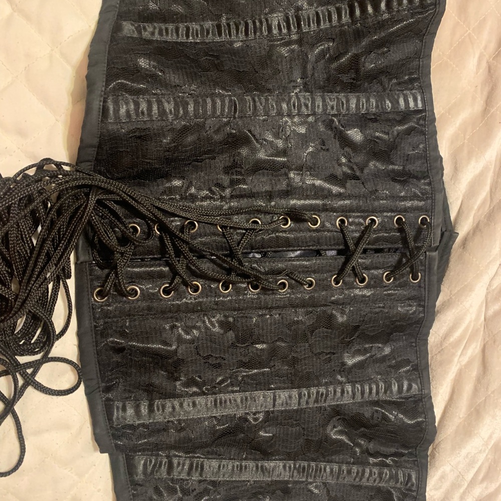 Burleska Black Lace Up Corset Size 36